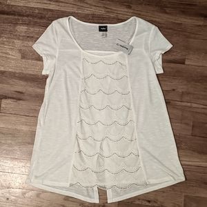 NWT Daytrip beaded slit-back top